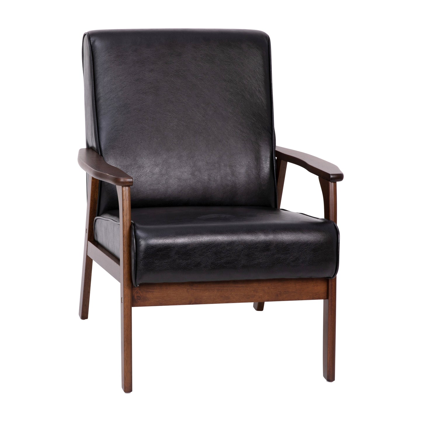 Black LeatherSoft Arm Chair IS-IT673317-BK-GG