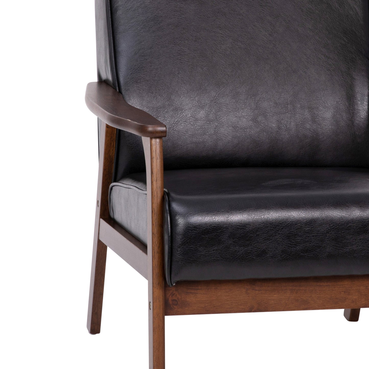 Black LeatherSoft Arm Chair IS-IT673317-BK-GG