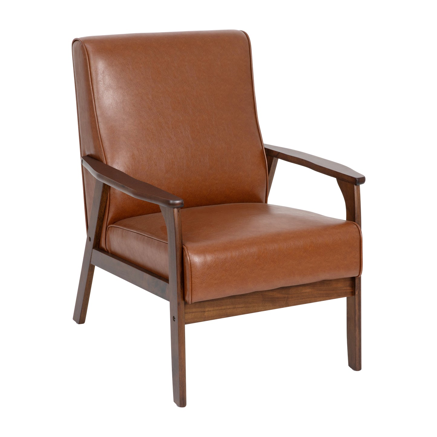 Cognac LeatherSoft Arm Chair IS-IT673317-BR-GG