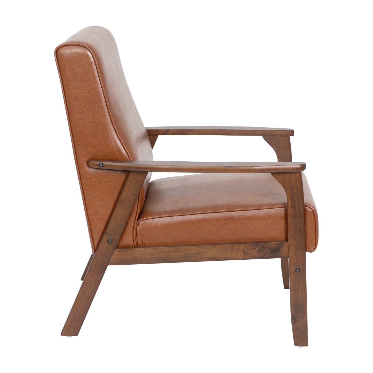 Cognac LeatherSoft Arm Chair IS-IT673317-BR-GG