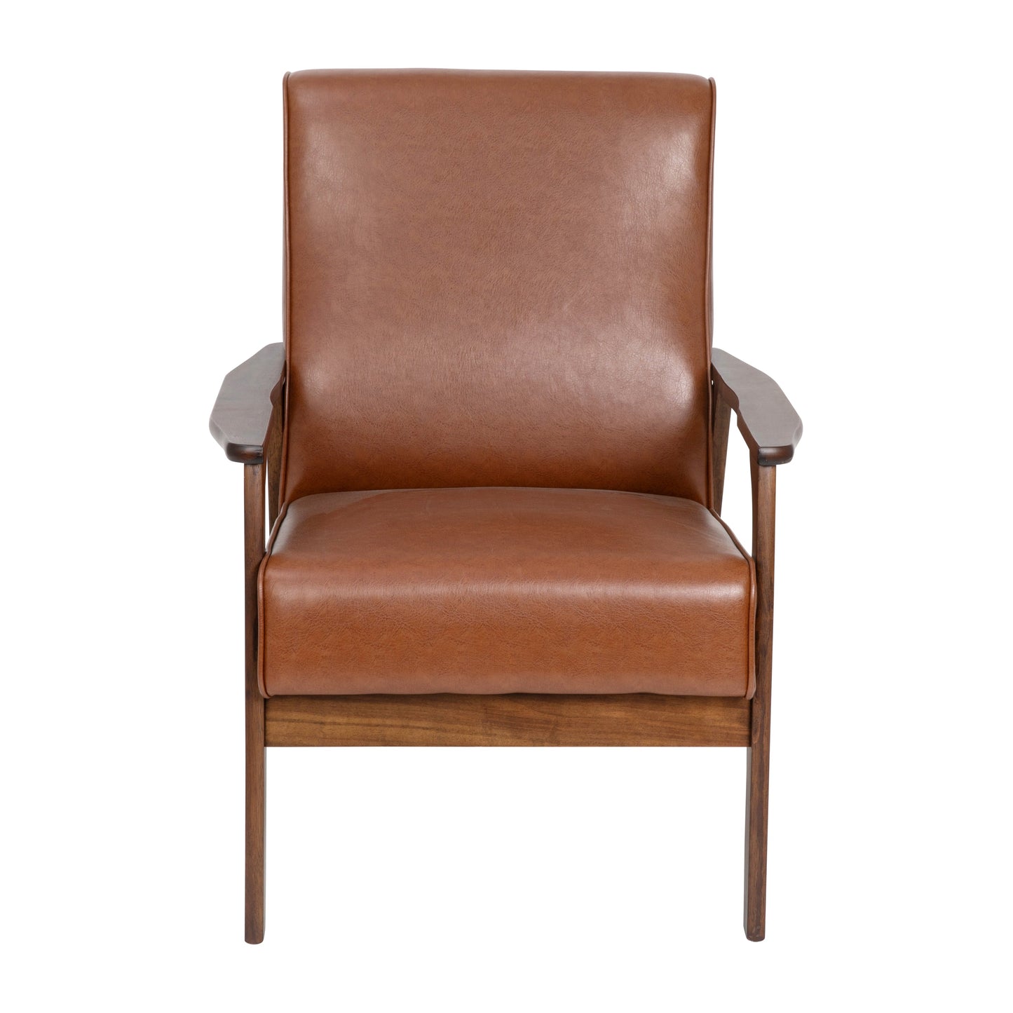 Cognac LeatherSoft Arm Chair IS-IT673317-BR-GG