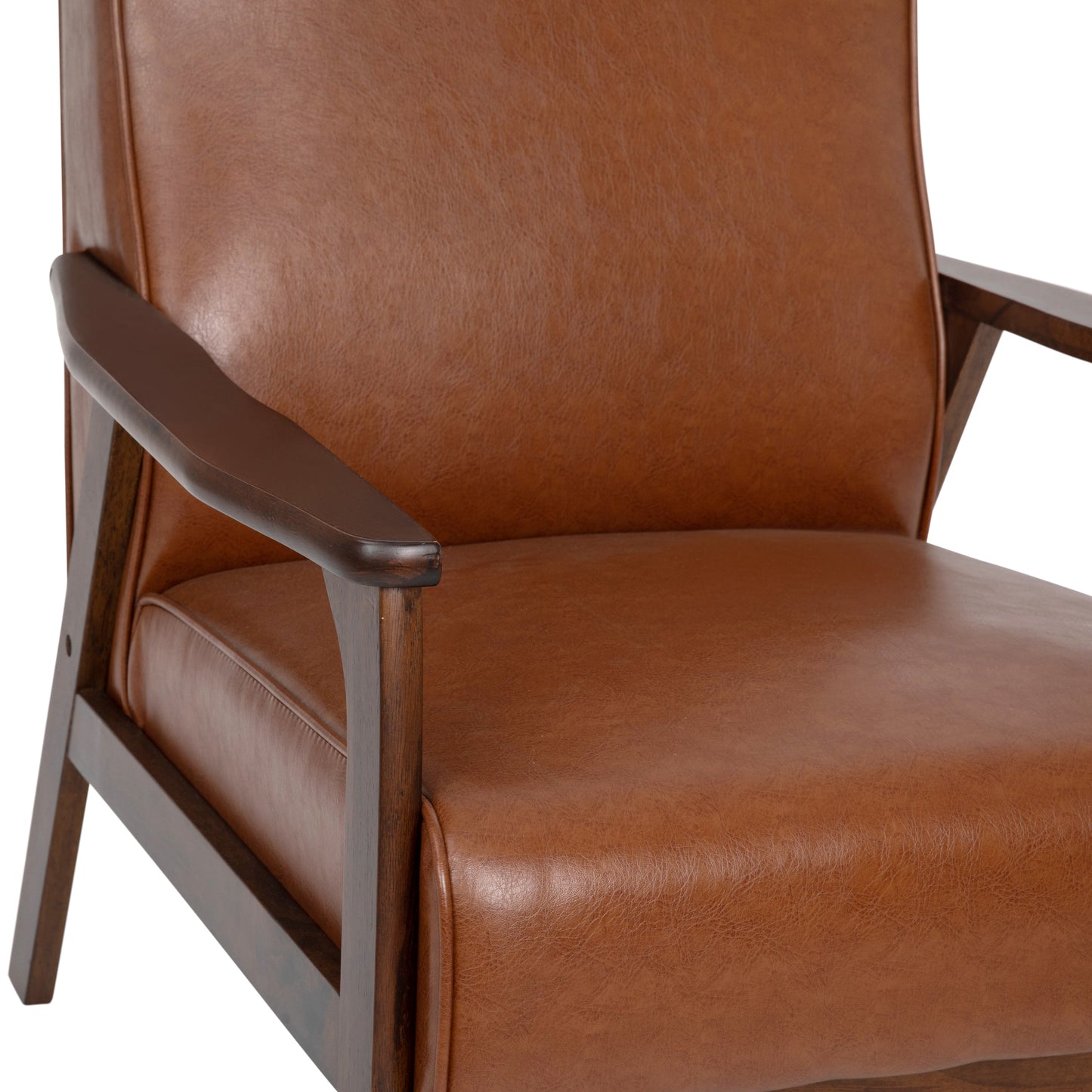 Cognac LeatherSoft Arm Chair IS-IT673317-BR-GG