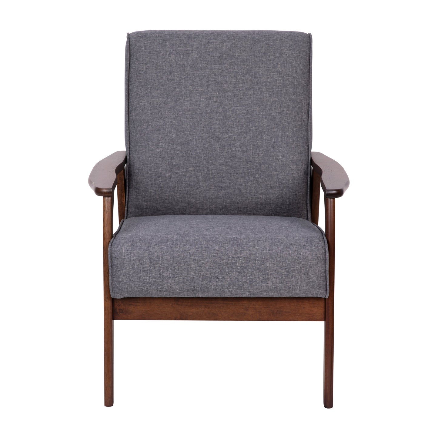 Gray Faux Linen Arm Chair IS-IT673317-GY-GG