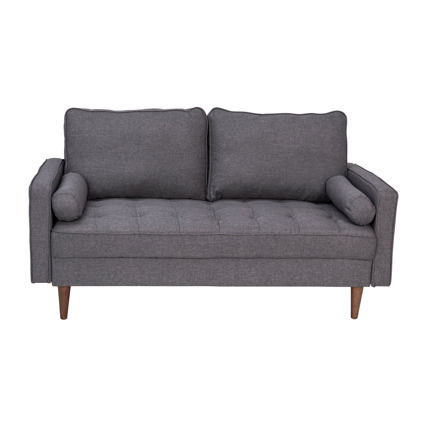 Dark Gray Upholstered Loveseat IS-PL100-DKGY-GG