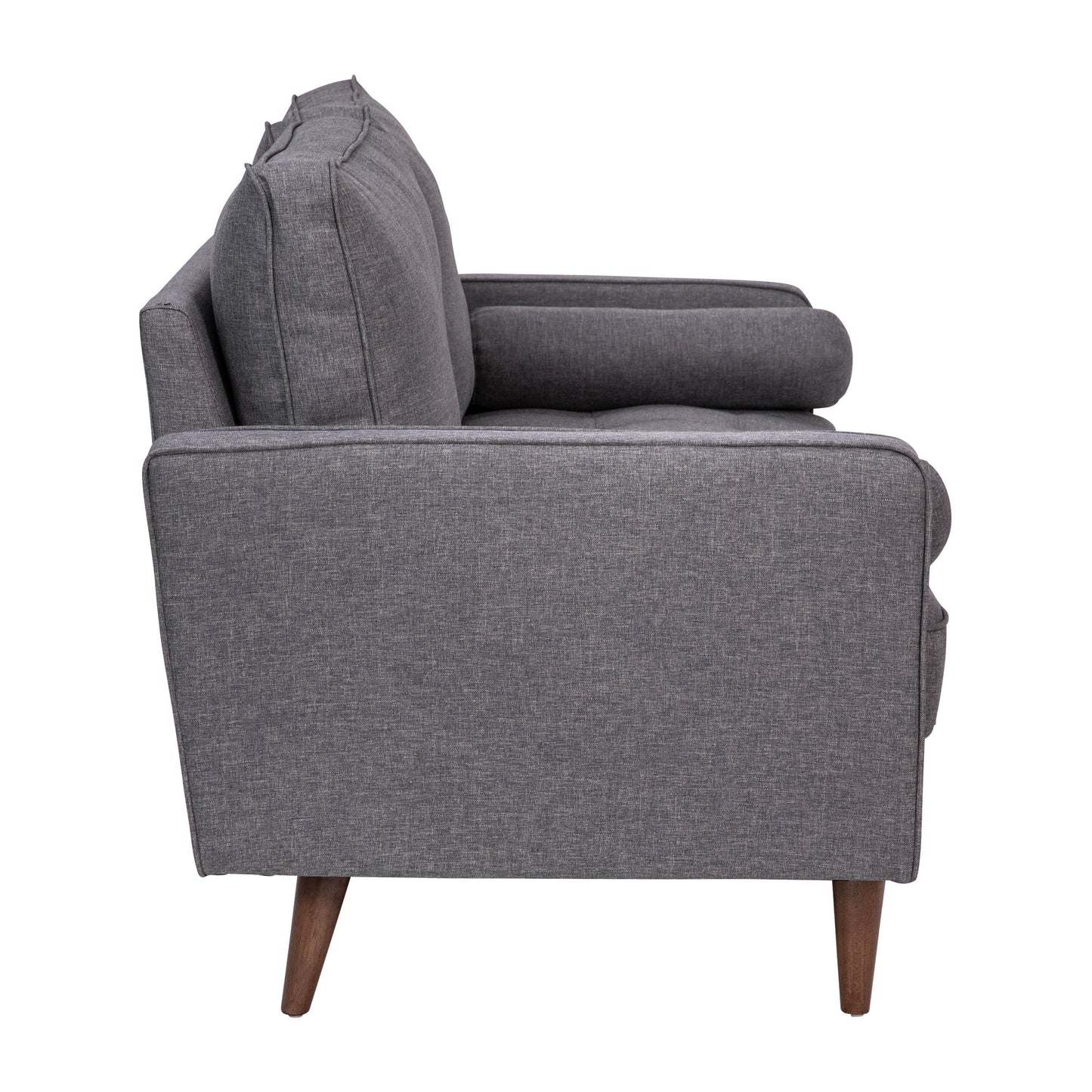 Dark Gray Upholstered Loveseat IS-PL100-DKGY-GG