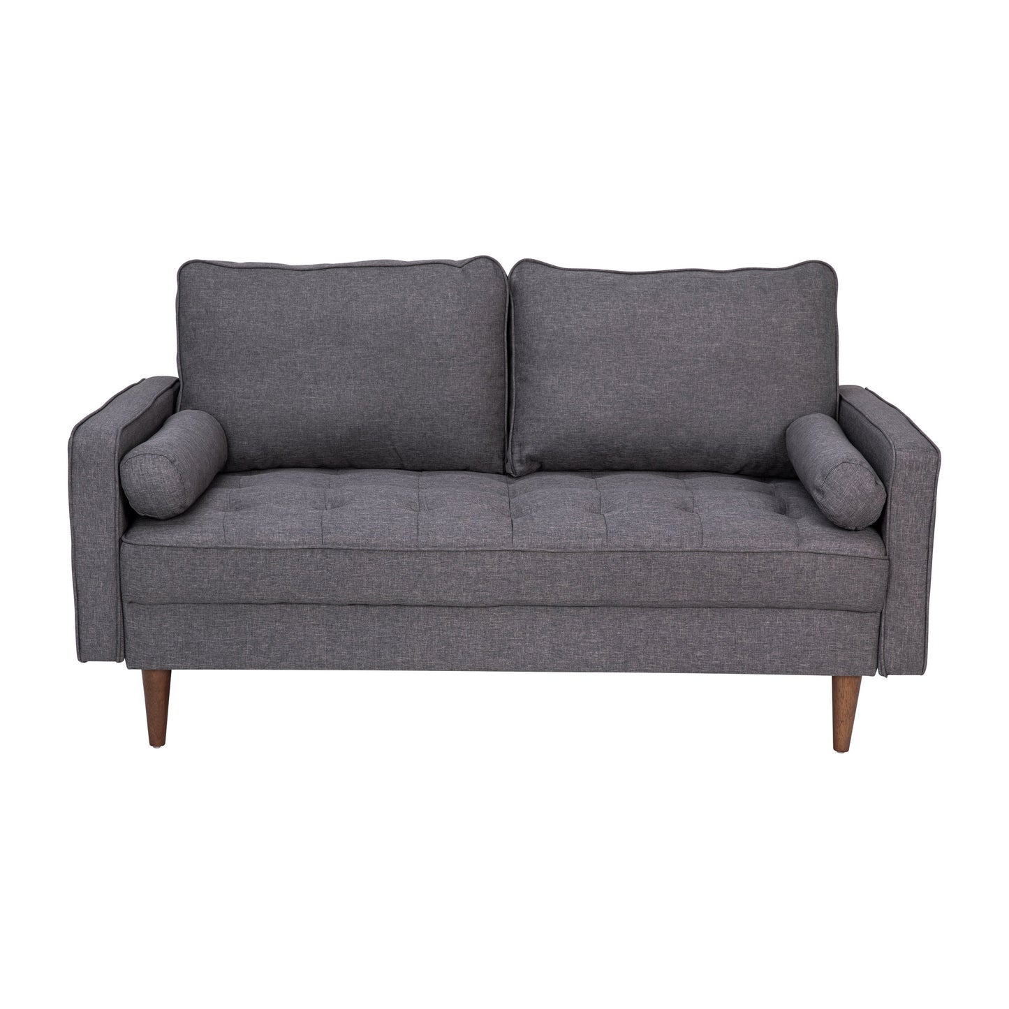 Dark Gray Upholstered Loveseat IS-PL100-DKGY-GG