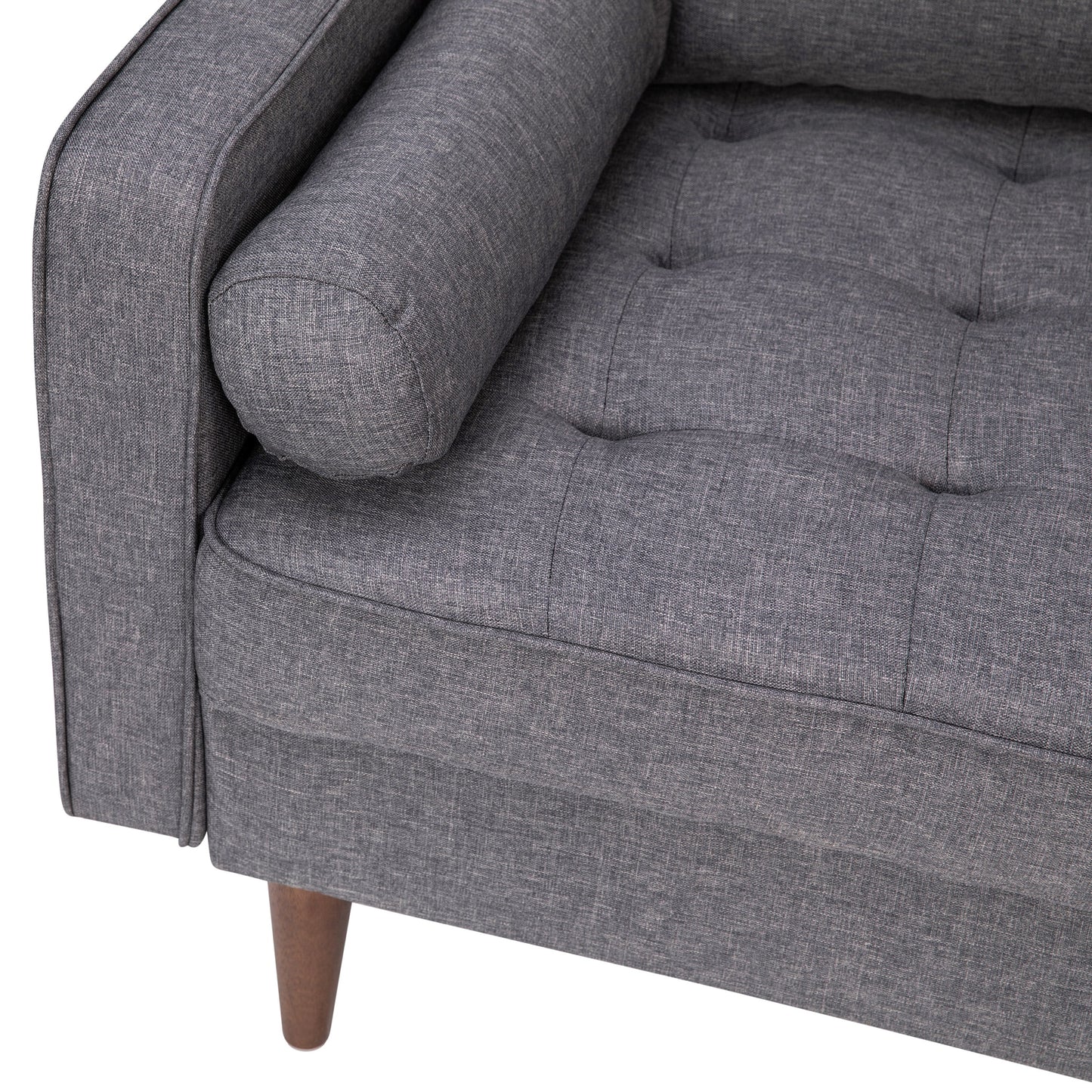 Dark Gray Upholstered Loveseat IS-PL100-DKGY-GG