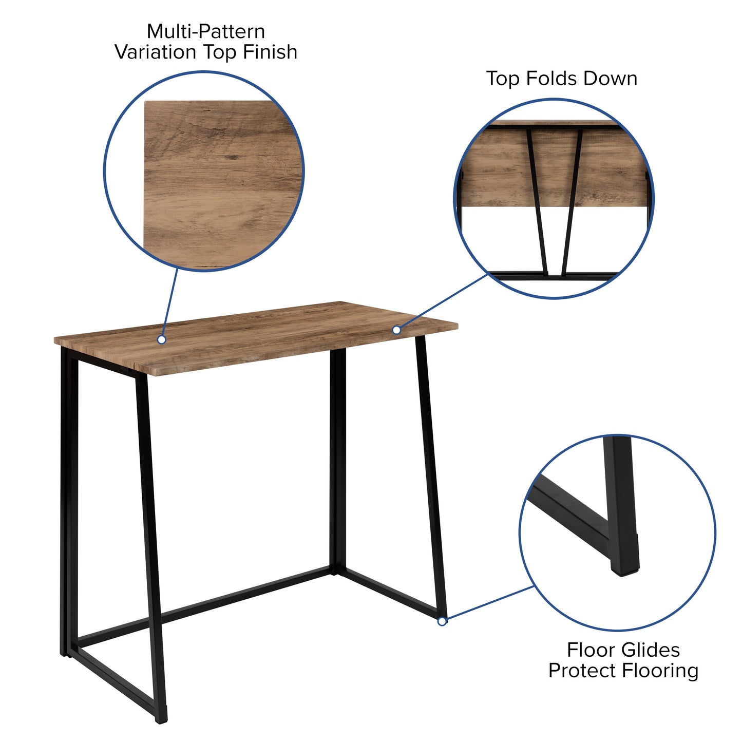 36" Home Office Folding Desk JB-YJ354D-GG