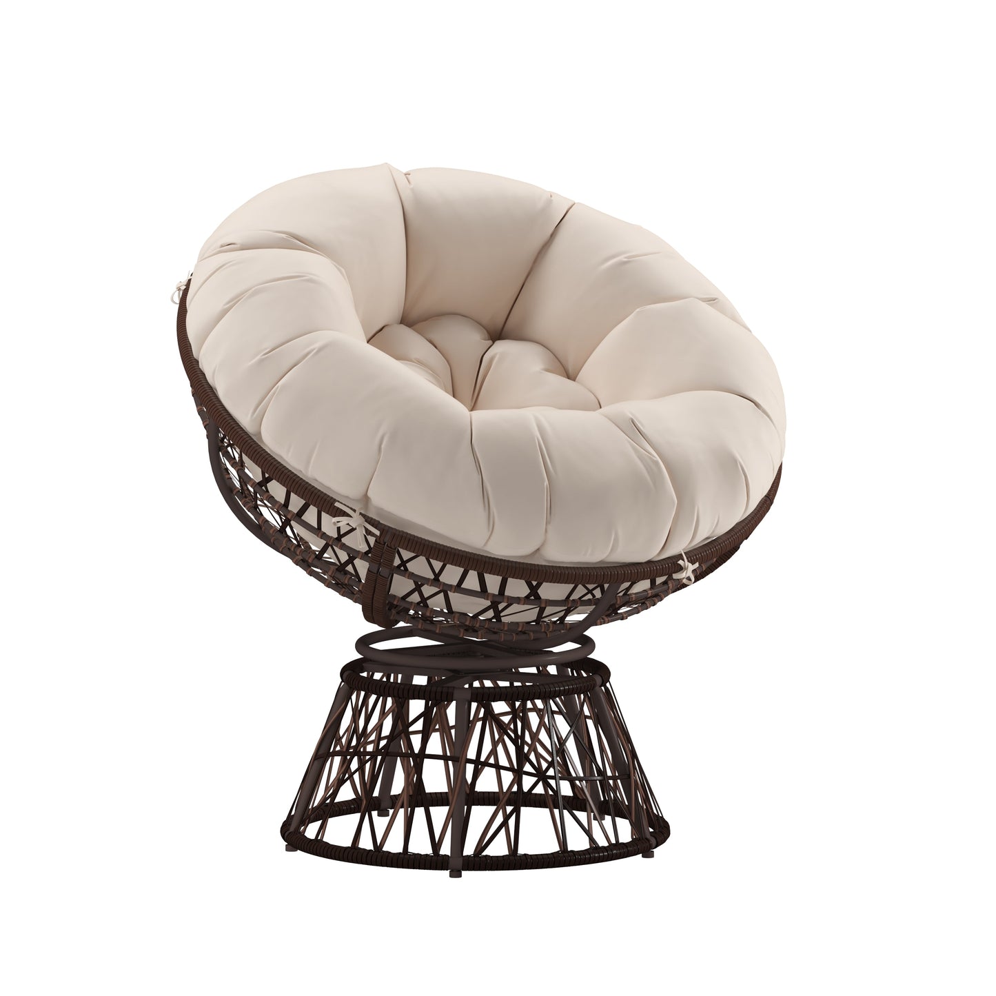 BG Papasan Swivel Patio Chair JE-5101W-BG-GG