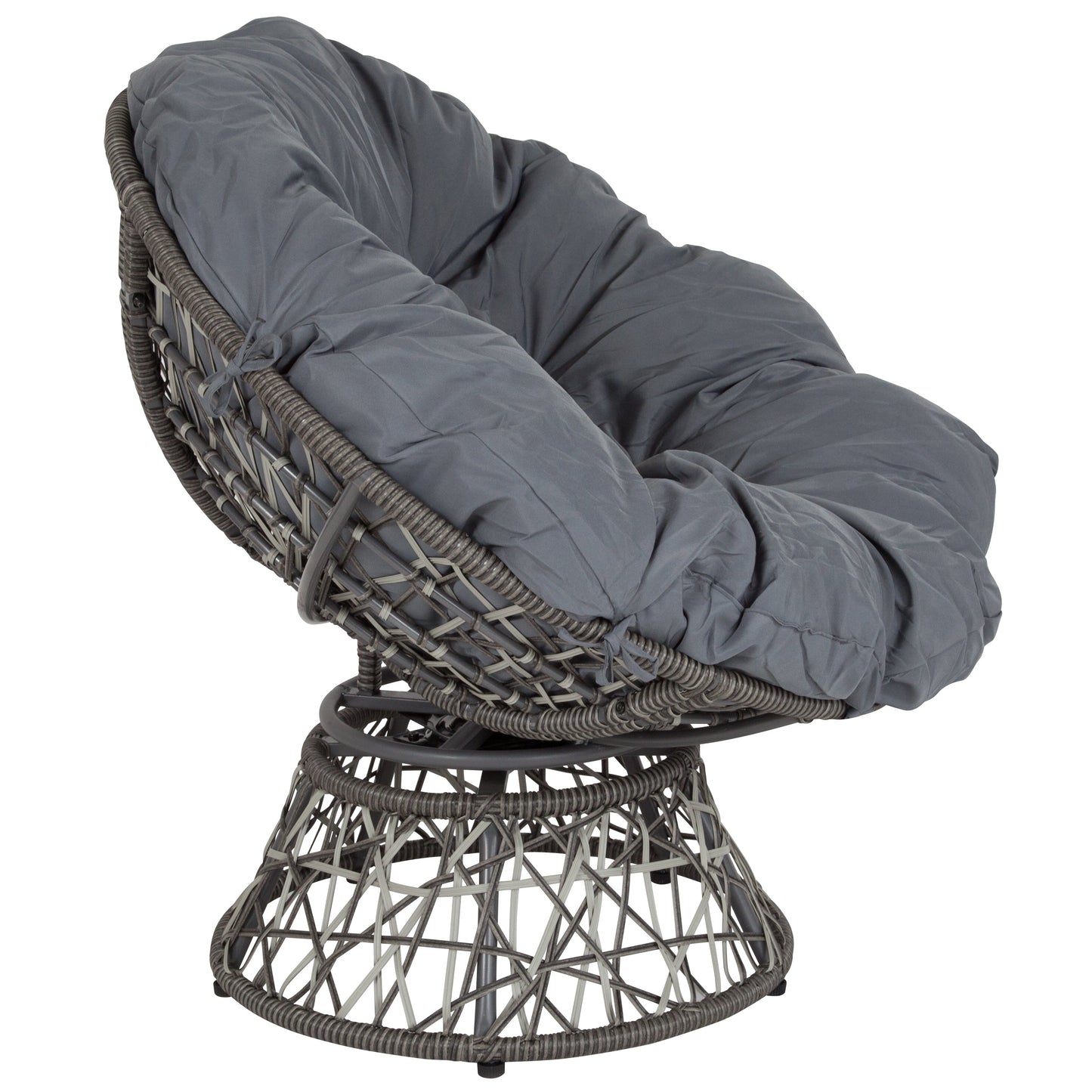 Papasan Swivel Patio Chair JE-5101W-GG