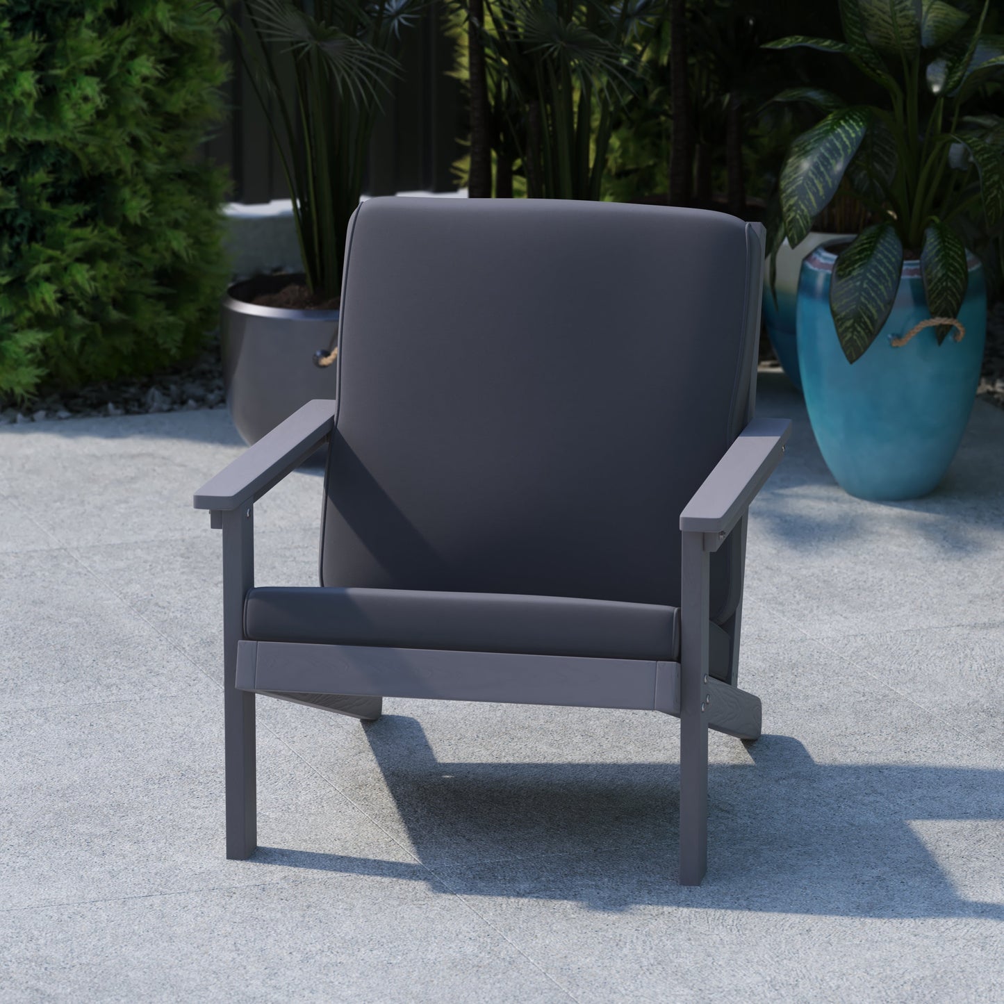 Gray Chair & Gray Cushions JJ-C14021-GY-GG