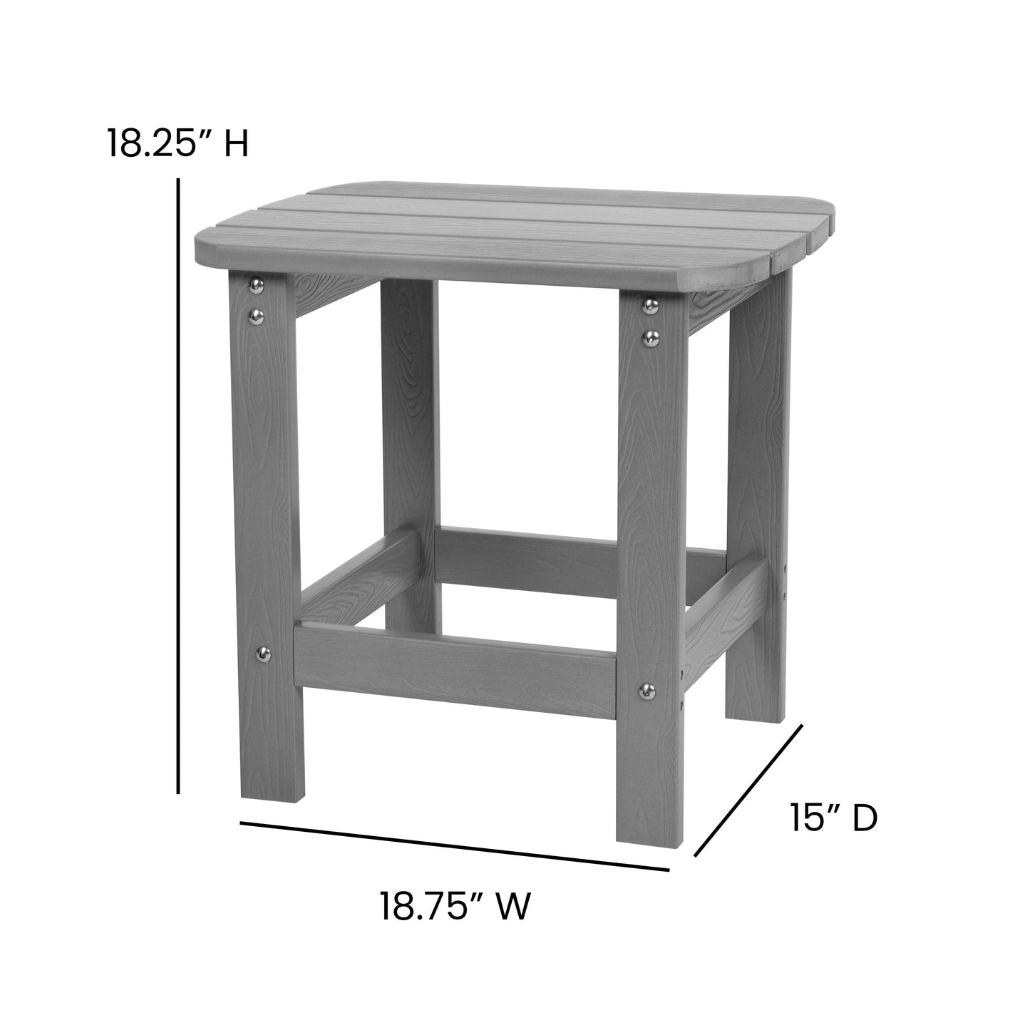 Gray Table and 2 Chair Set JJ-C14501-2-T14001-GY-GG