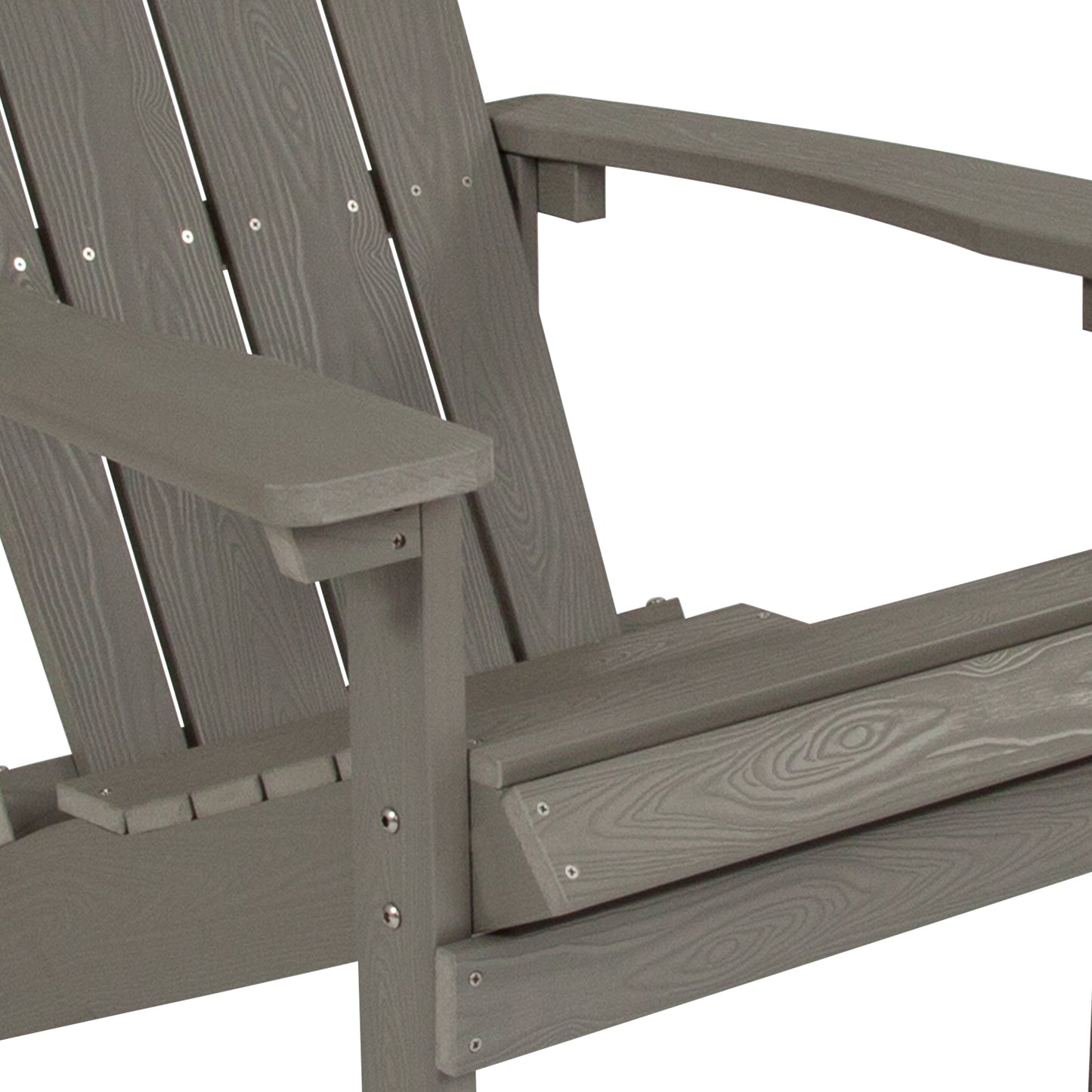 Gray Poly Adirondack Chair JJ-C14501-LTG-GG