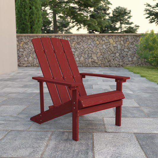 Red Poly Adirondack Chair JJ-C14501-RED-GG