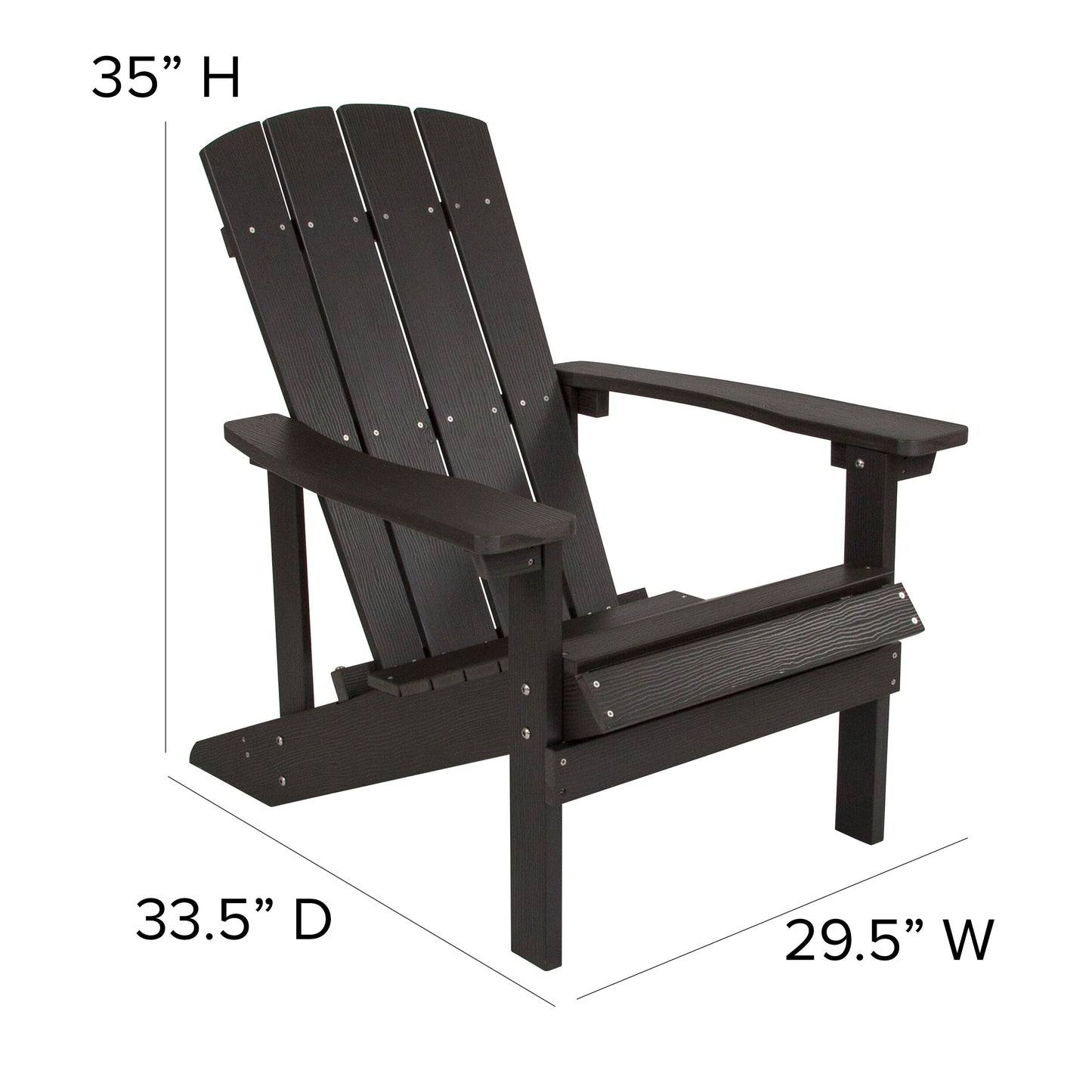 Slate Poly Adirondack Chair JJ-C14501-SLT-GG