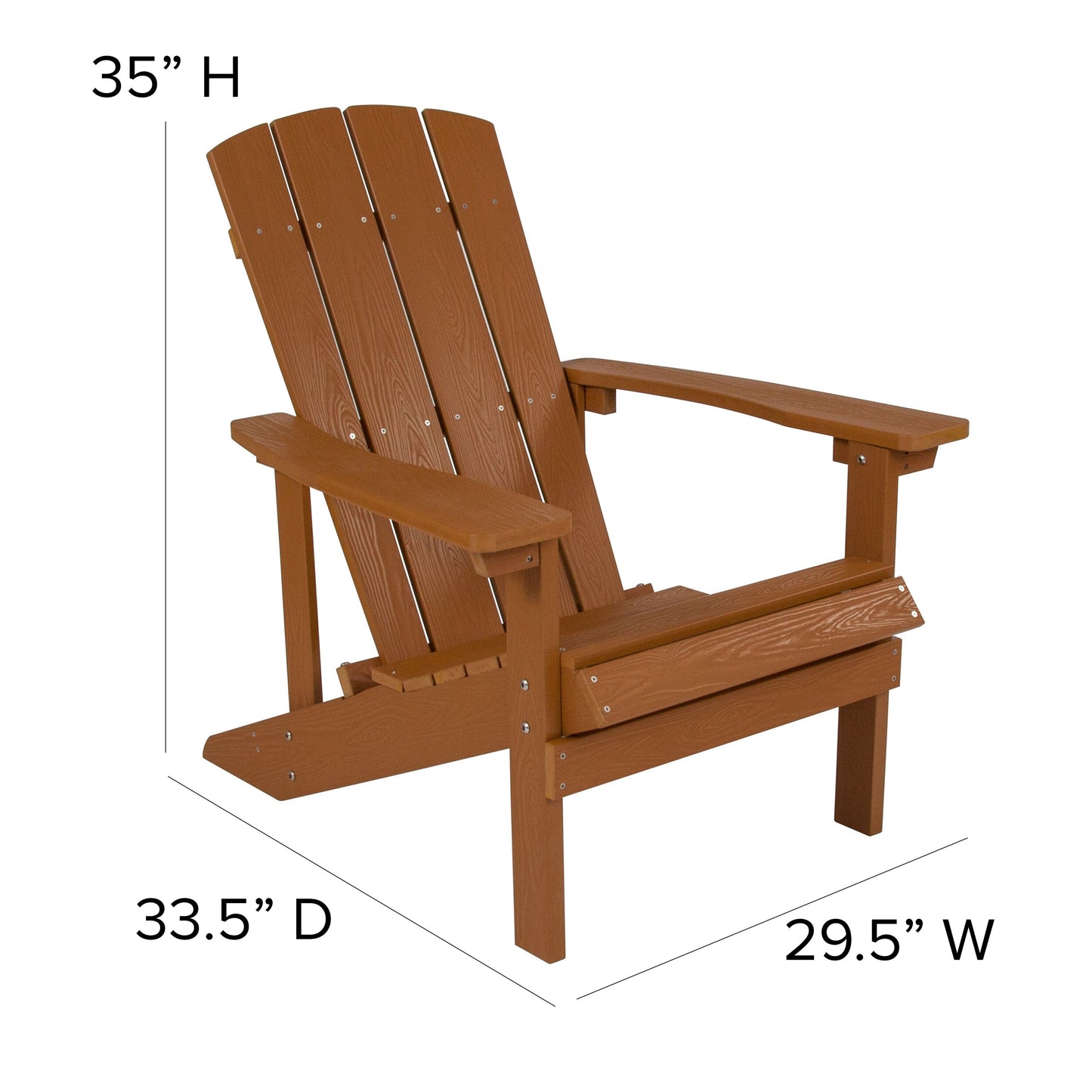 Teak Poly Adirondack Chair JJ-C14501-TEAK-GG