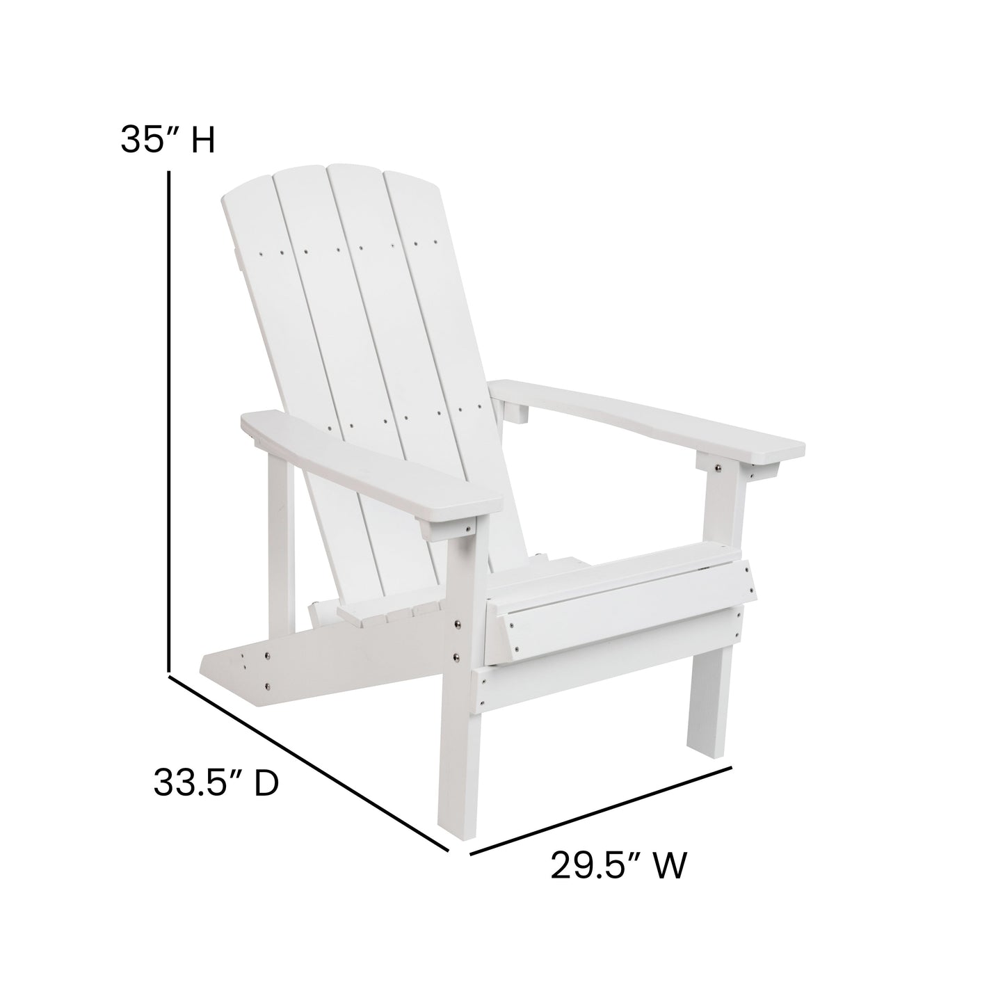 White Poly Adirondack Chair JJ-C14501-WH-GG