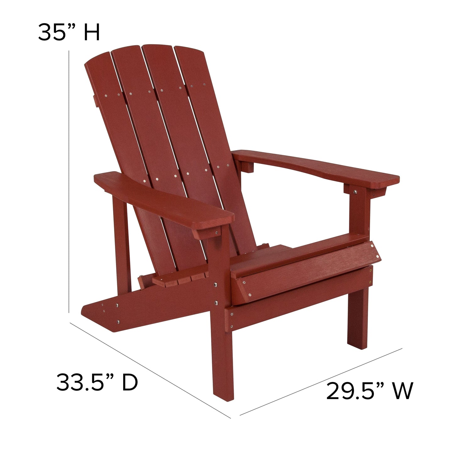 Adirondack Chairs & Fire Pit JJ-C145012-32D-RED-GG