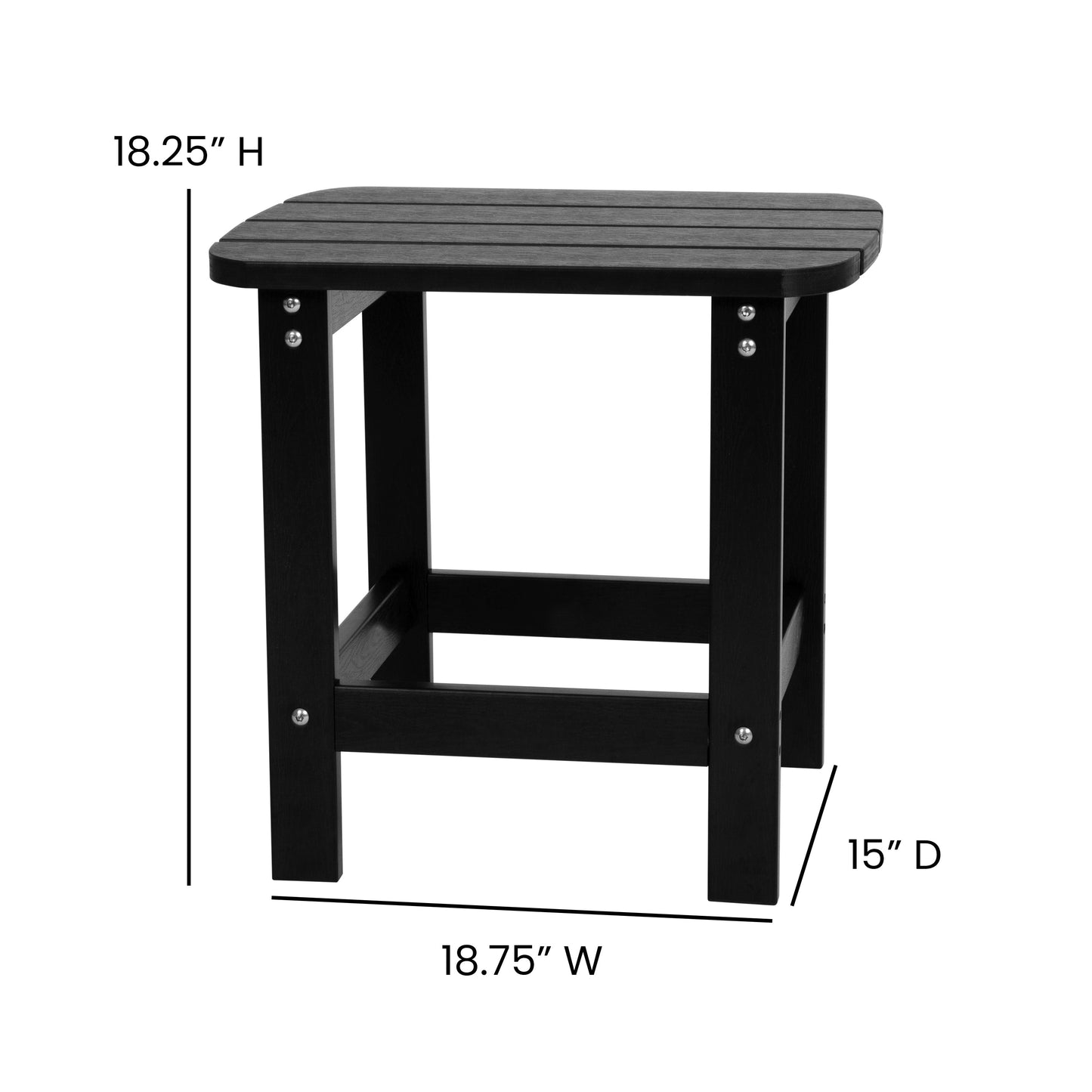 Black Table and 2 Chair Set JJ-C14505-2-T14001-BLK-GG