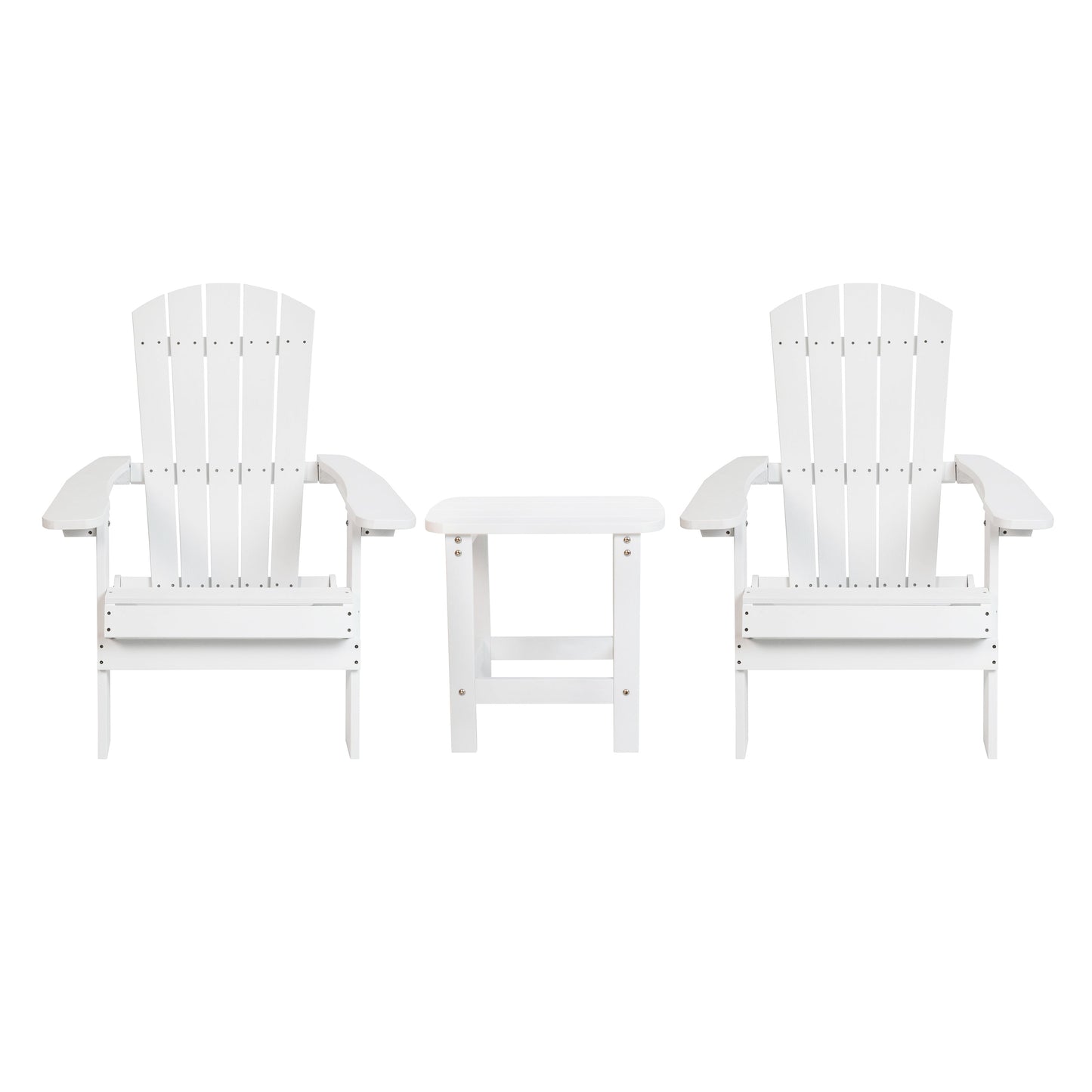 White Table and 2 Chair Set JJ-C14505-2-T14001-WH-GG