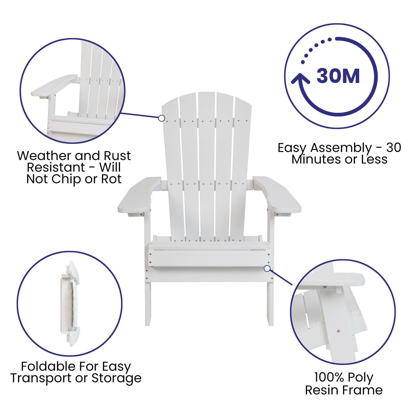 White Table and 2 Chair Set JJ-C14505-2-T14001-WH-GG