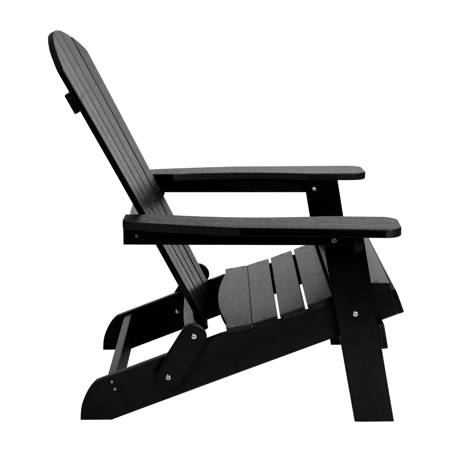 Black Folding Adirondack Chair JJ-C14505-BLK-GG