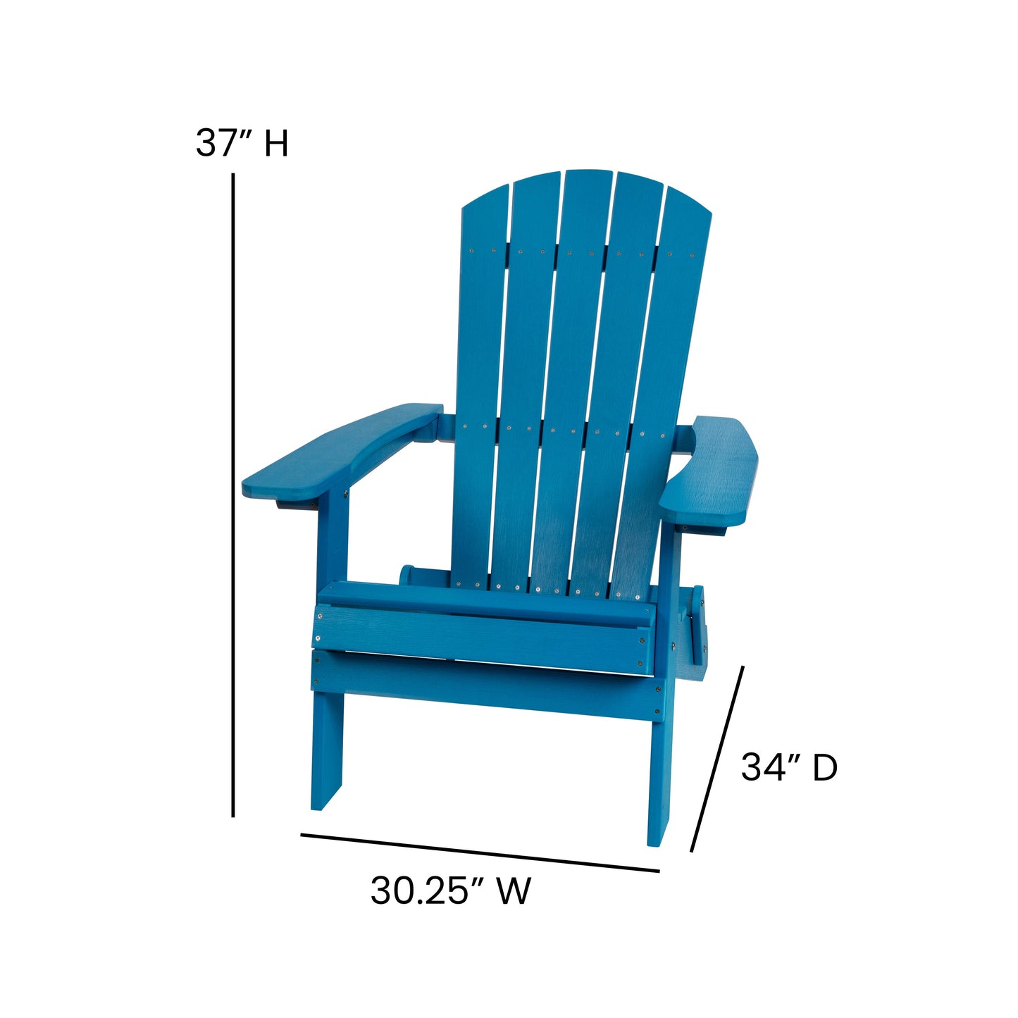 Blue Folding Adirondack Chair JJ-C14505-BLU-GG