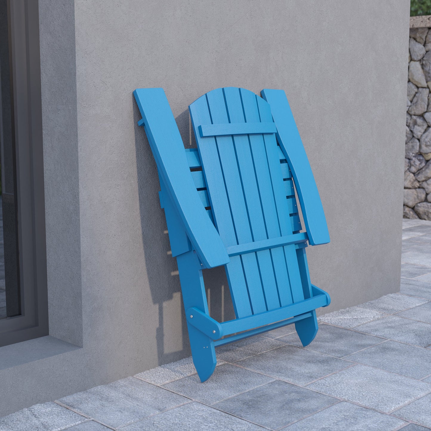 Blue Folding Adirondack Chair JJ-C14505-BLU-GG