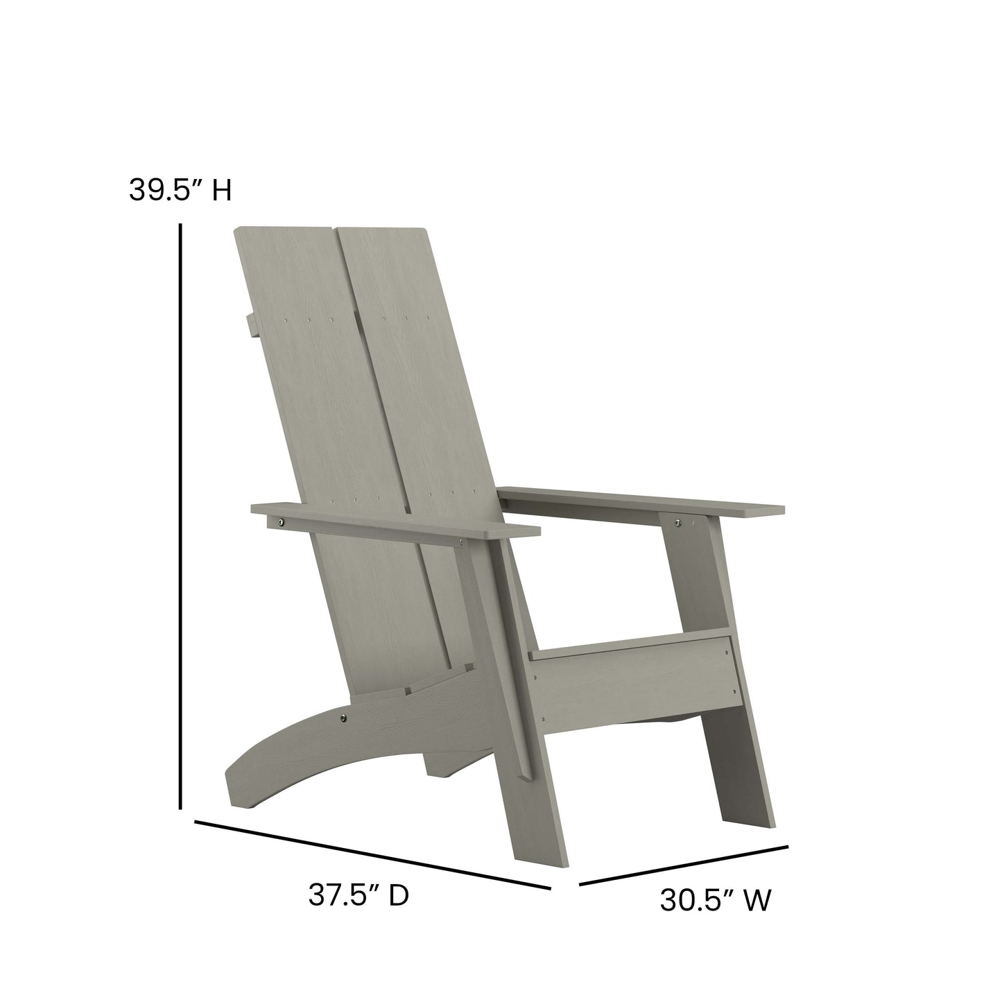 Gray Modern Adirondack Chair JJ-C14509-GY-GG