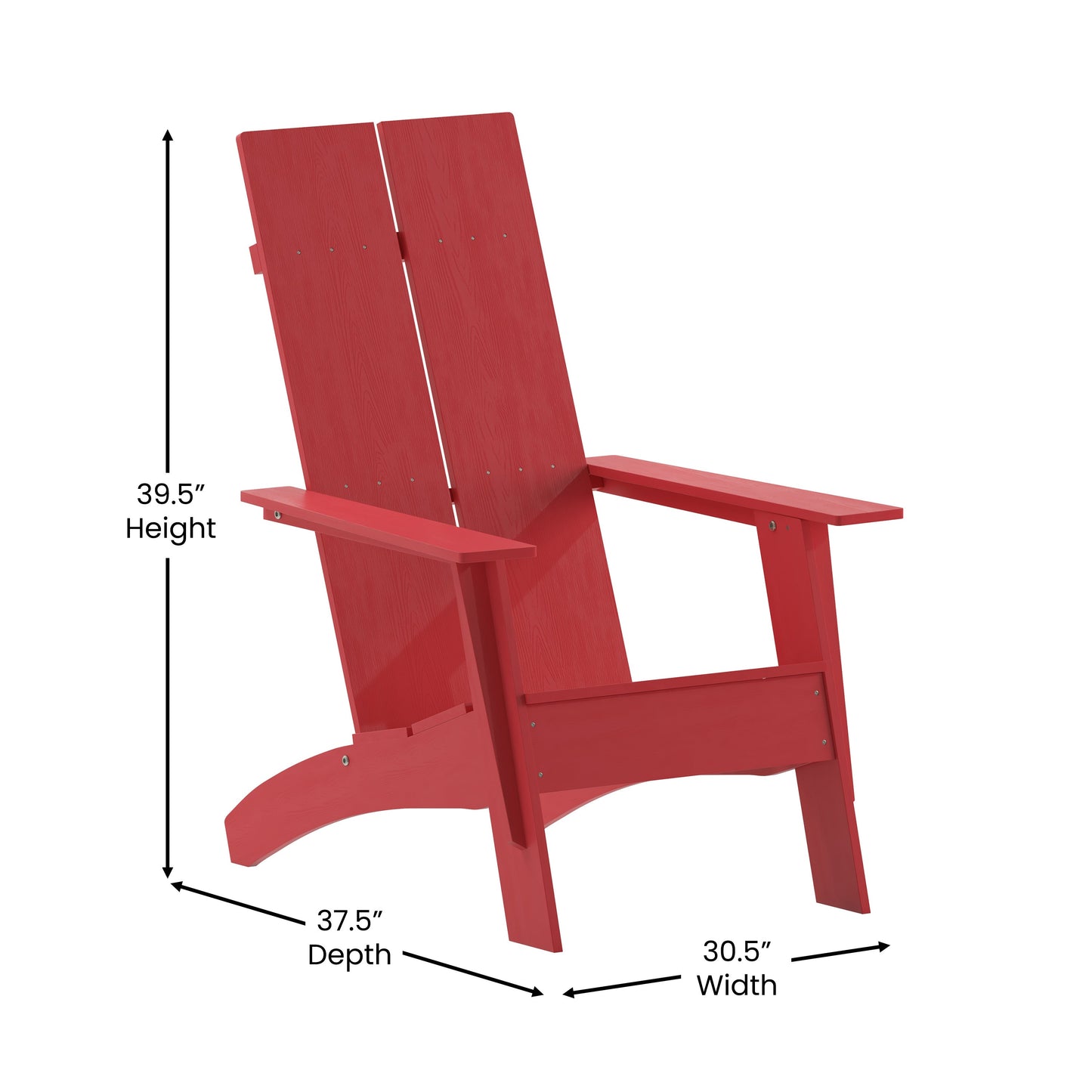 Red Modern Adirondack Chair JJ-C14509-RED-GG