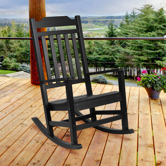 Black Wood Rocking Chair JJ-C14703-BK-GG