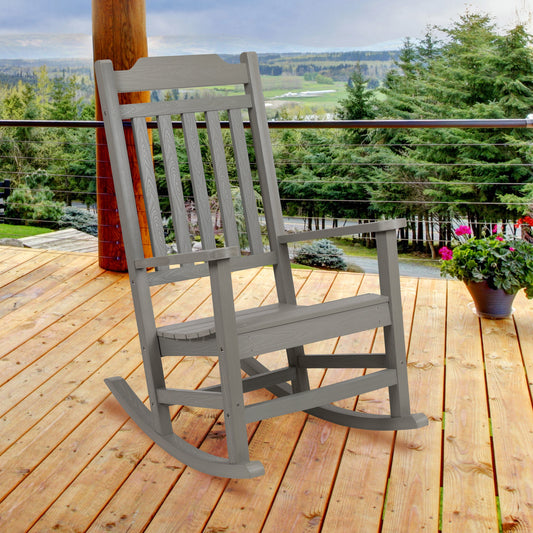 Gray Wood Rocking Chair JJ-C14703-GY-GG