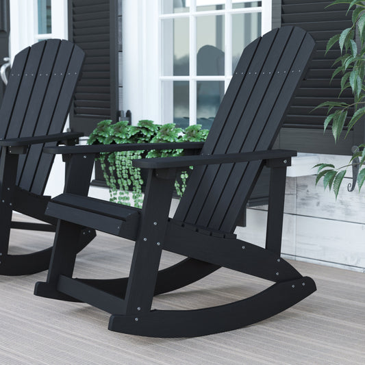 Black Resin Rocking Chair JJ-C14705-BK-GG