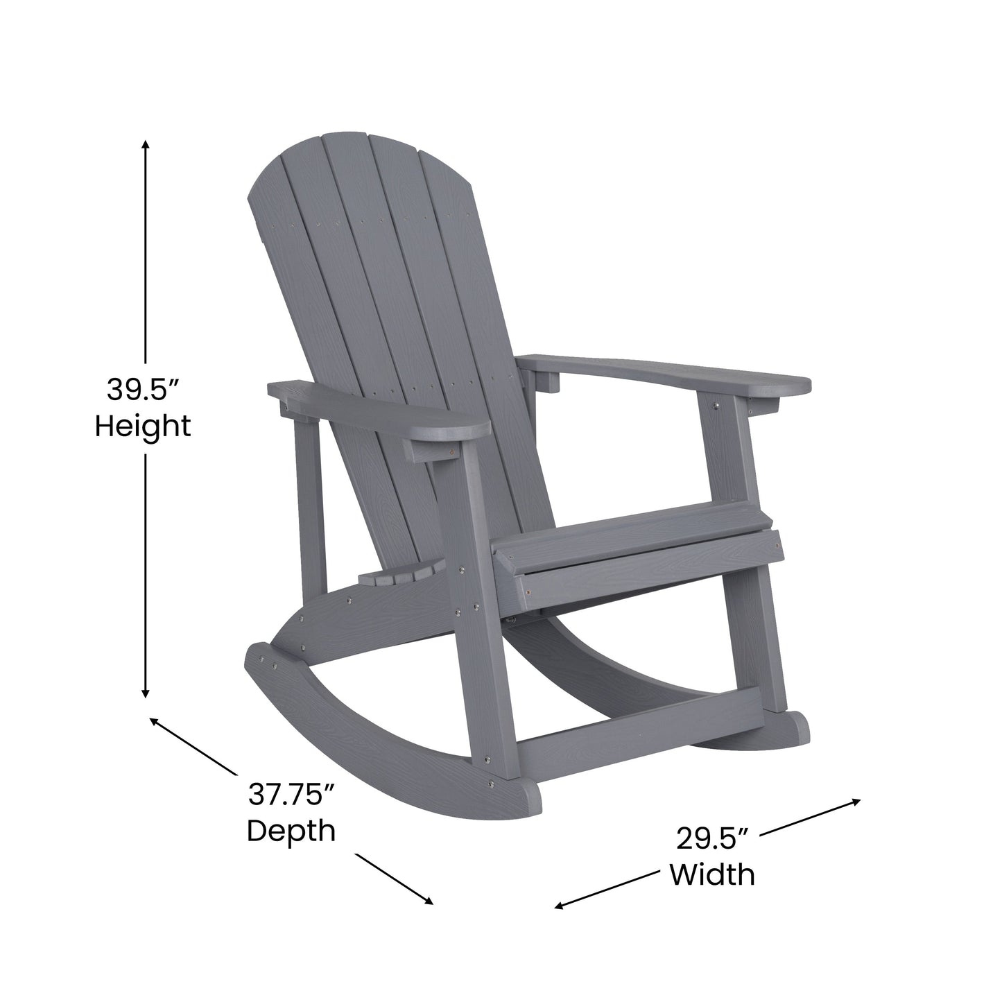 Gray Resin Rocking Chair JJ-C14705-GY-GG