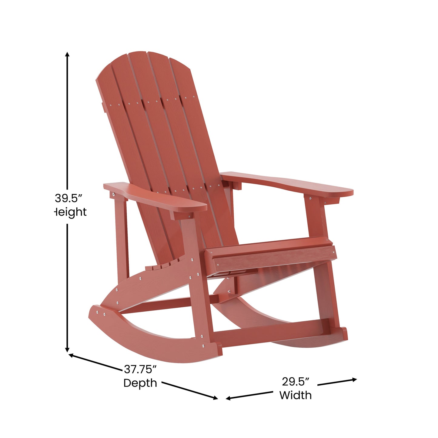 Red Resin Rocking Chair JJ-C14705-RED-GG