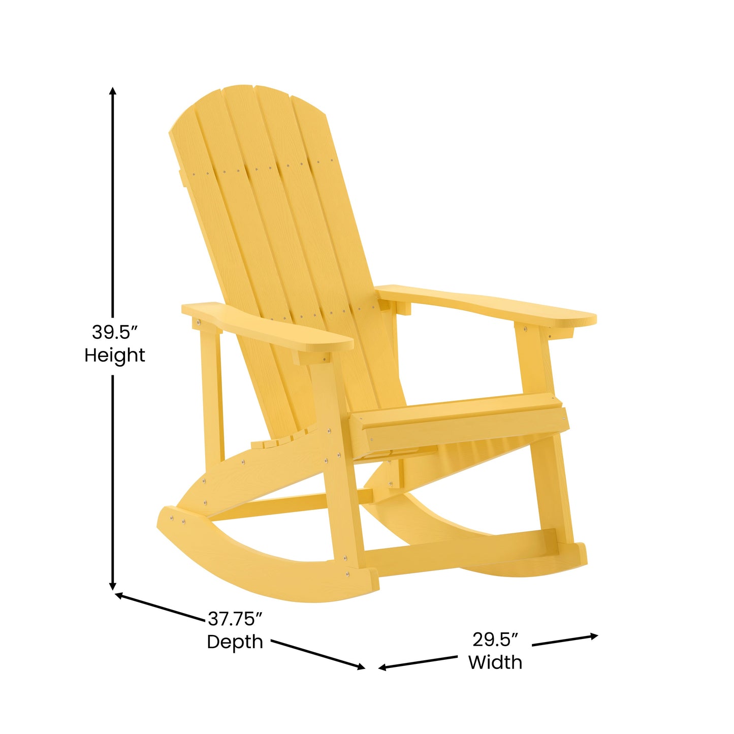 2 Pack Yellow Resin Rockers JJ-C14705-YLW-2-GG