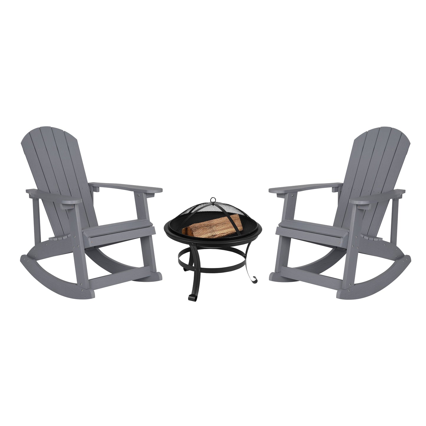 2PK Gray Rockers-Fire Pit JJ-C147052-202-GY-GG