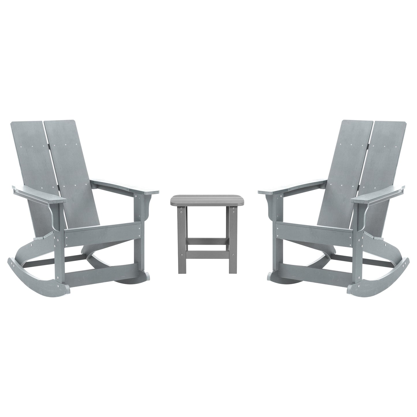 2PK Gray Rockers & Side Table JJ-C14709-2-T14001-GY-GG