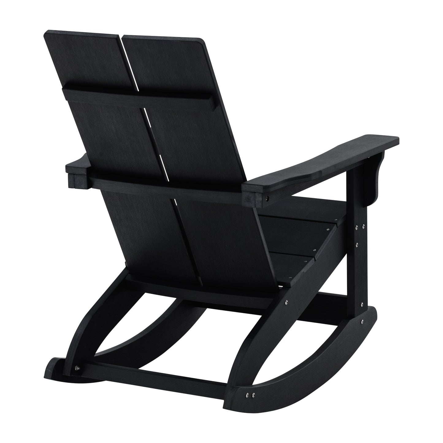 2 PK Black Resin Rocking Chair JJ-C14709-BK-2-GG