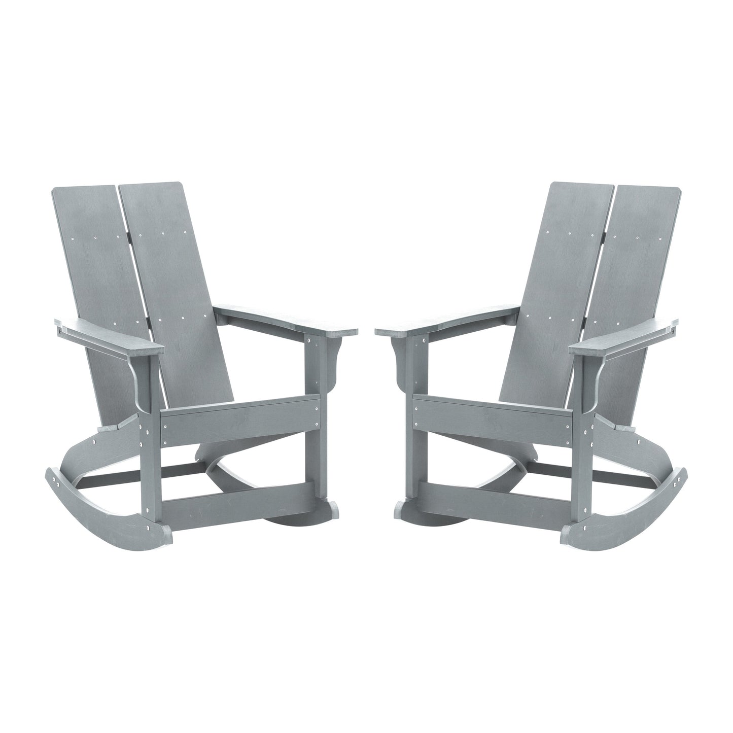 2 PK Gray Resin Rocking Chair JJ-C14709-GY-2-GG