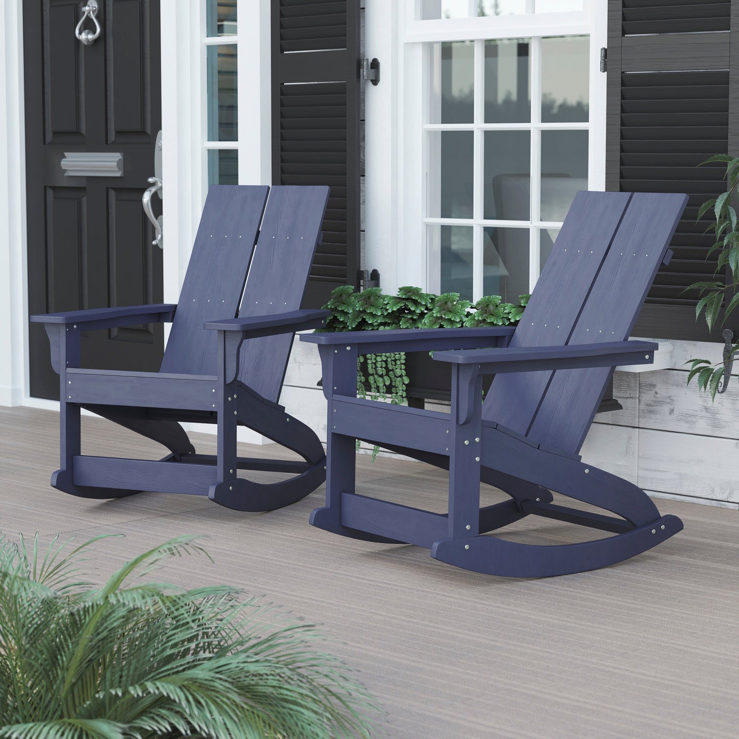 2 PK Navy Resin Rocking Chair JJ-C14709-NV-2-GG