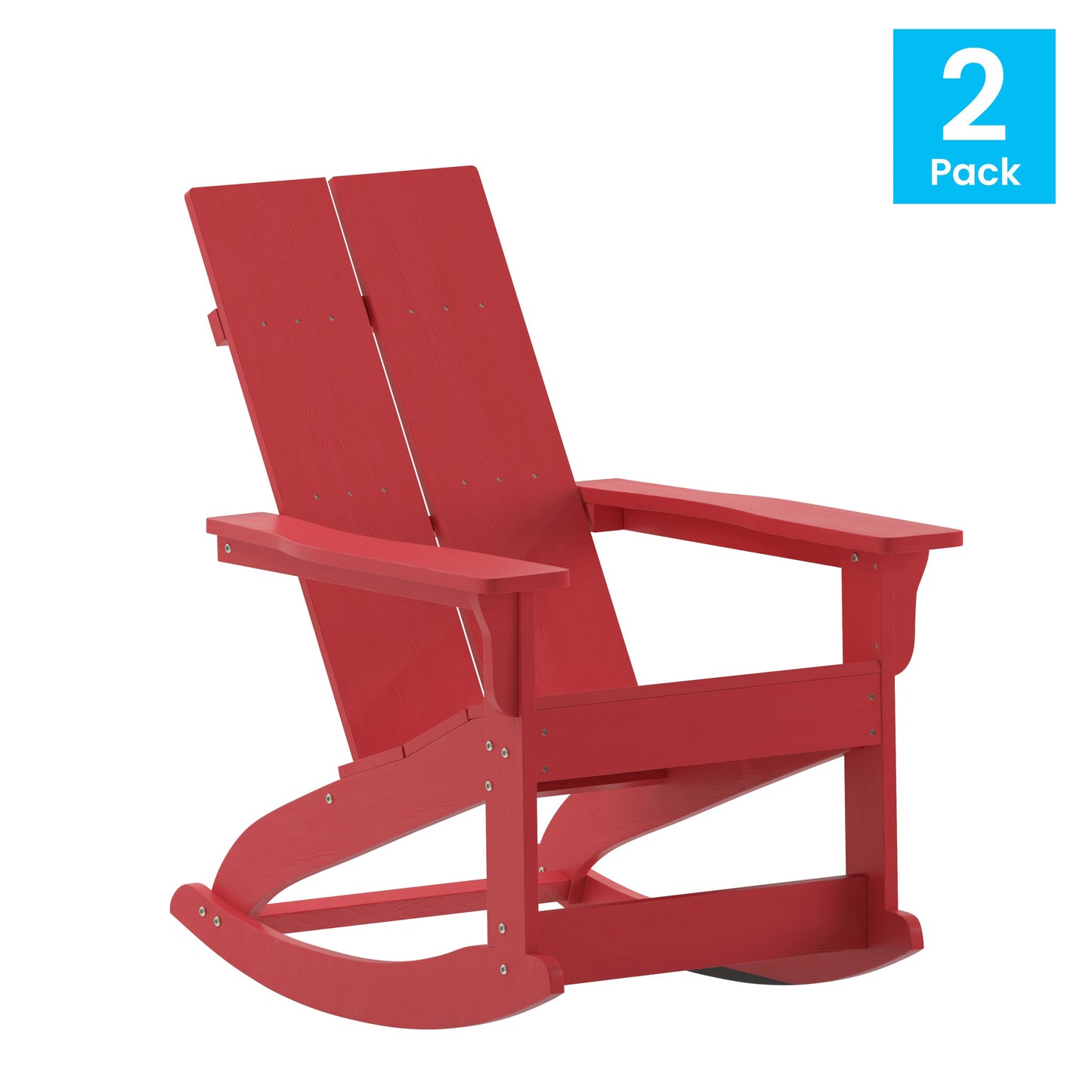 2 PK Red Resin Rocking Chair JJ-C14709-RED-2-GG