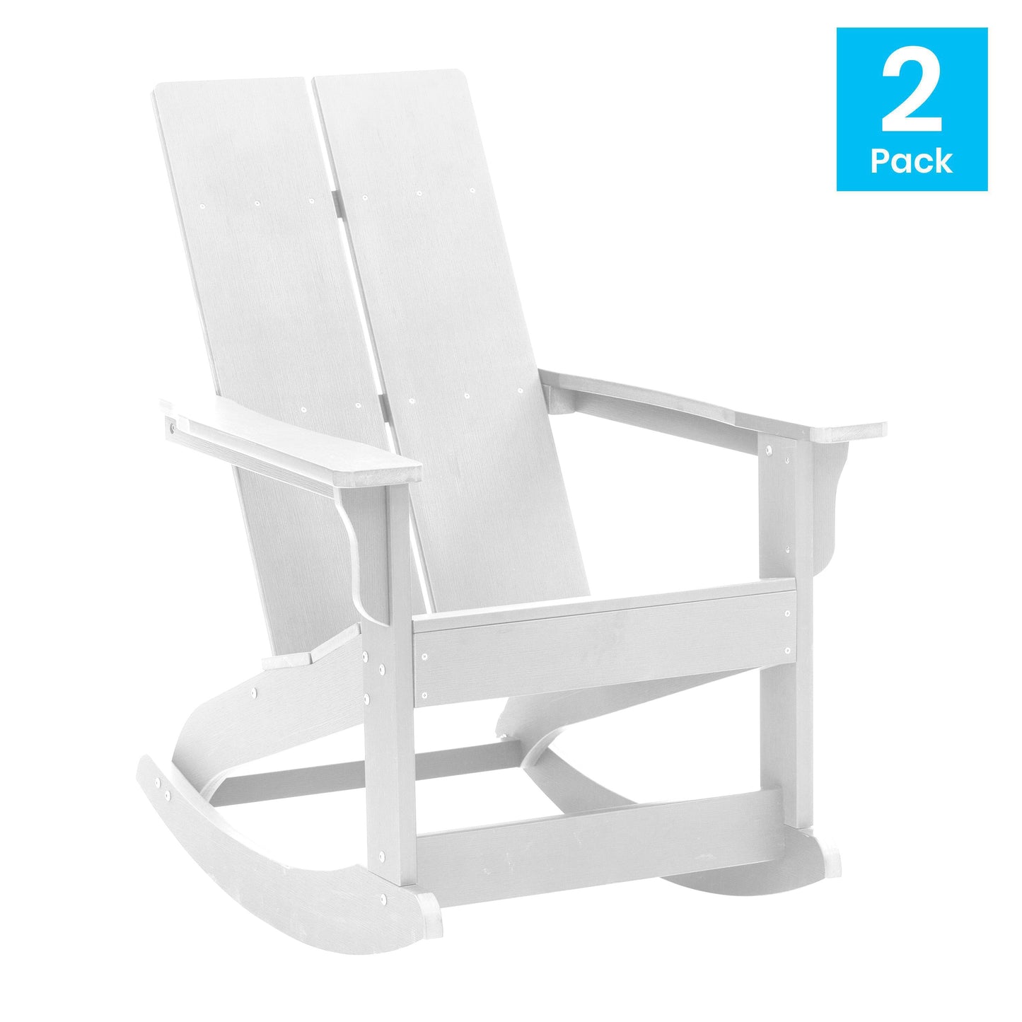 2 PK White Resin Rocking Chair JJ-C14709-WH-2-GG