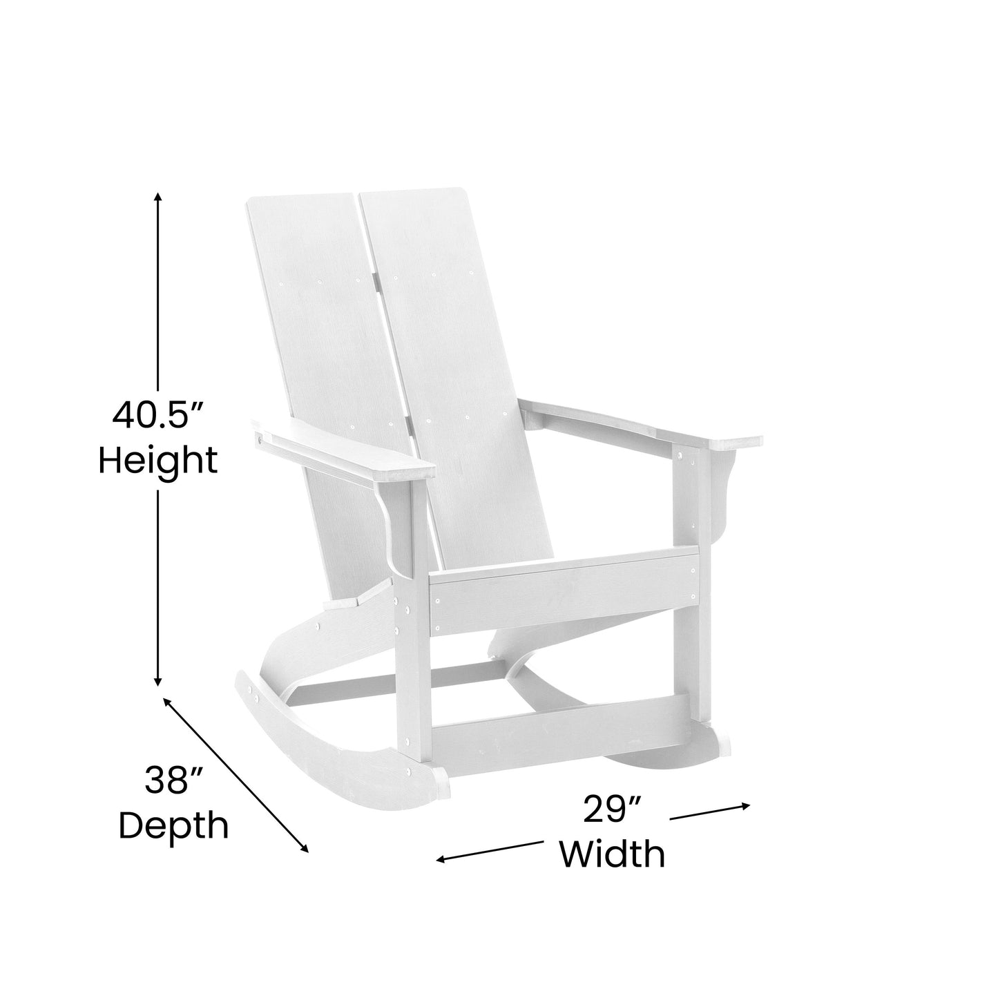 White Resin Rocking Chair JJ-C14709-WH-GG