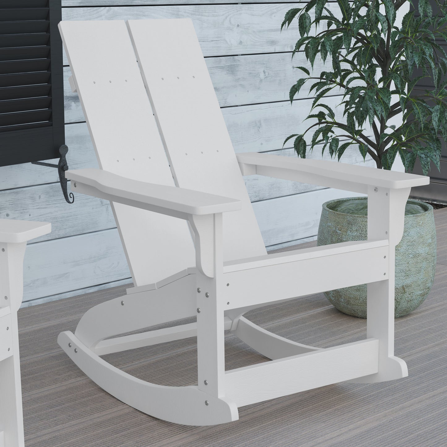 White Resin Rocking Chair JJ-C14709-WH-GG