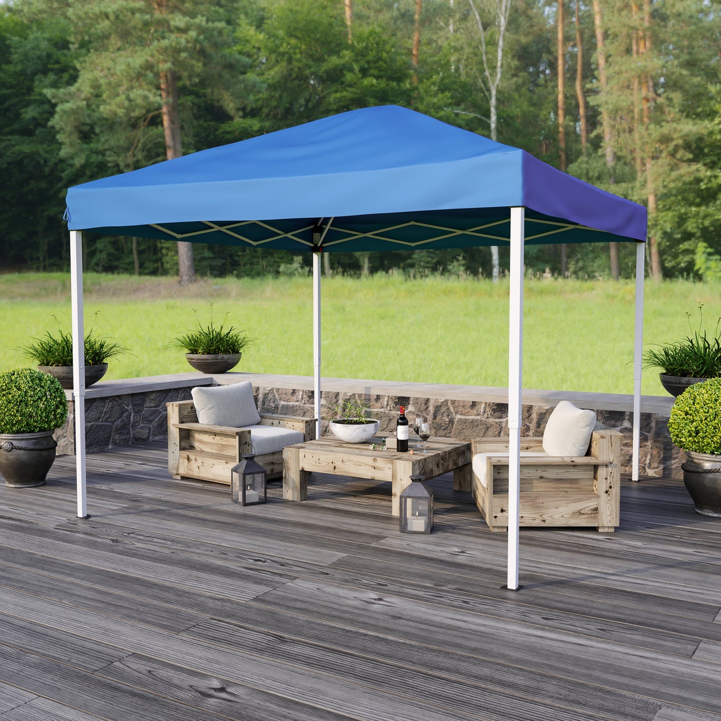 10'x10' Blue Pop Up Canopy JJ-GZ1010-BL-GG