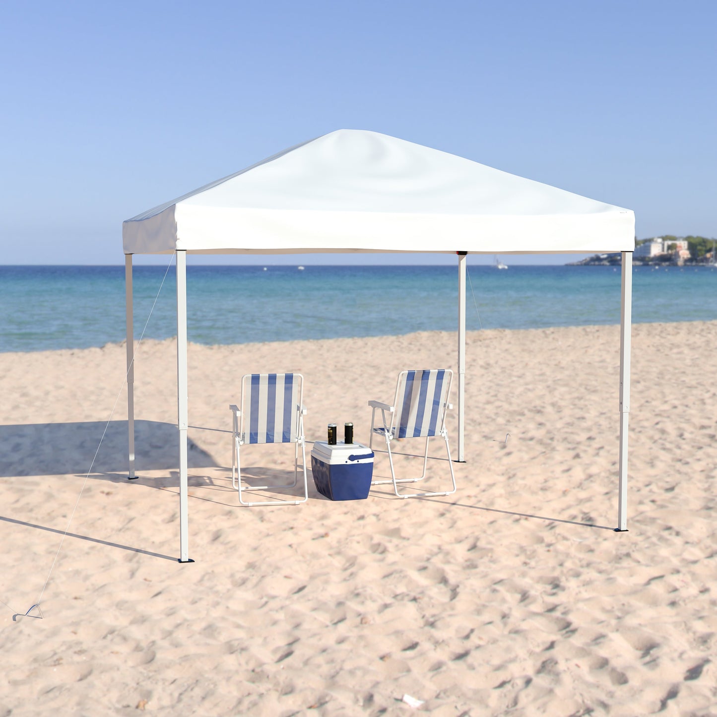 10'x10' White Pop Up Canopy JJ-GZ1010-WH-GG