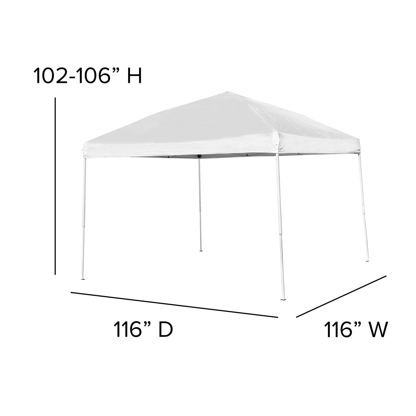 White Canopy & Folding Table JJ-GZ10183Z-WH-GG