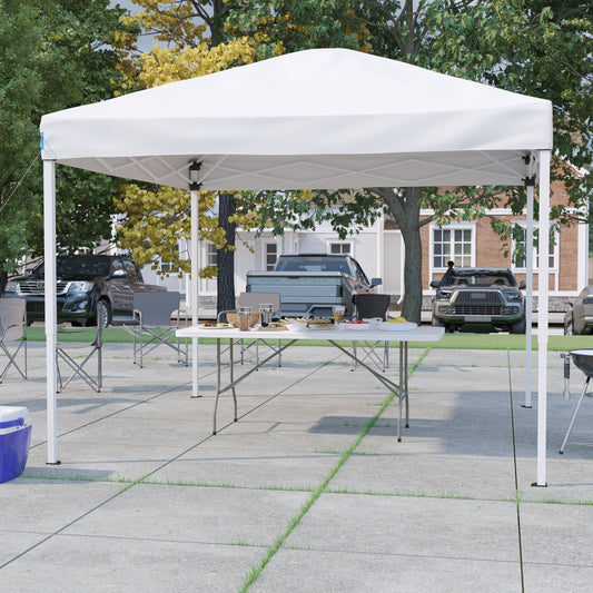 White Canopy & Folding Table JJ-GZ10183Z-WH-GG