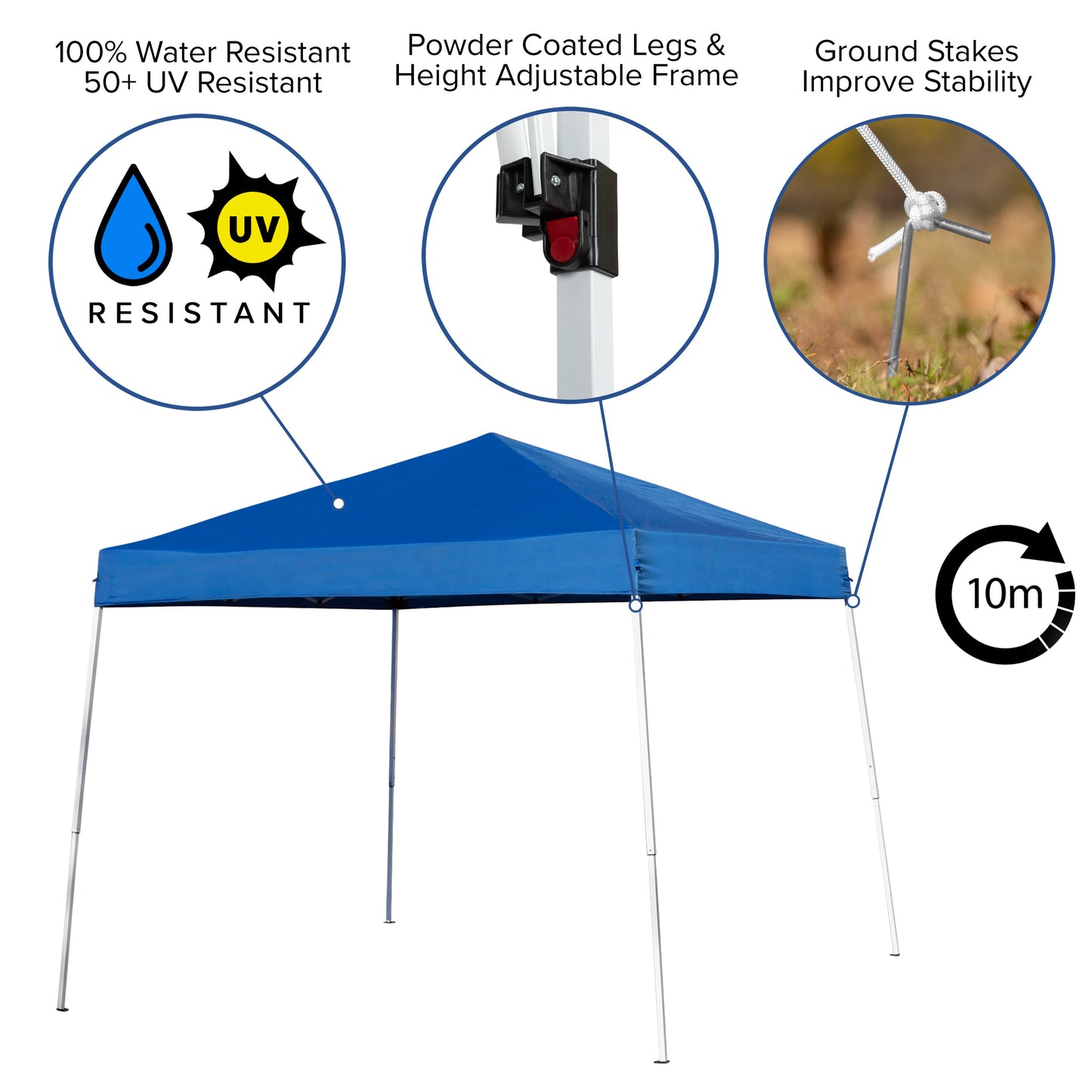 Canopy Tent,Table & 4 Chairs JJ-GZ88183Z-4LEL3-BLWH-GG